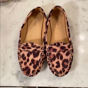Leopard print moccasins